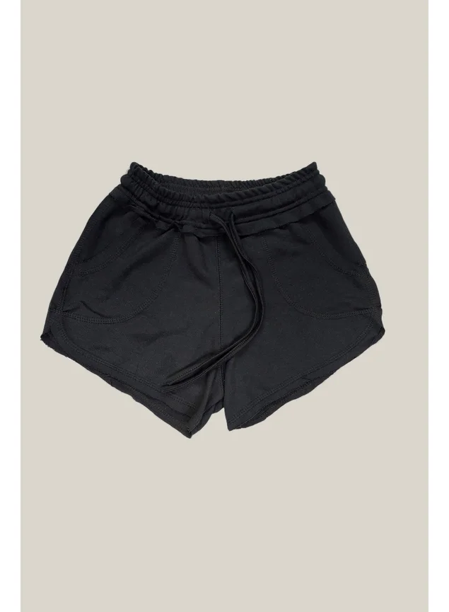 Short Moletom Feminino WSS Basic Preto